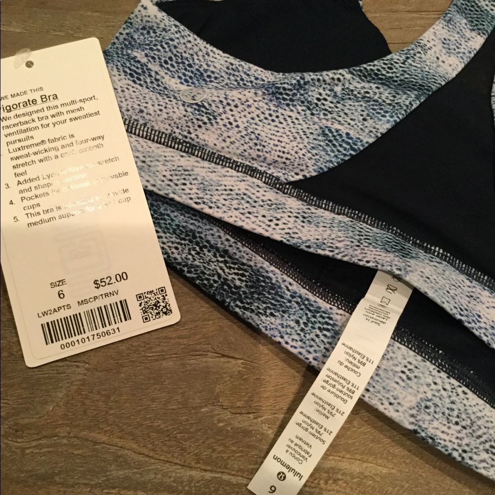 Lululemon invigorate bra mesh scape NEW 6 8 medium - Picture 5 of 5